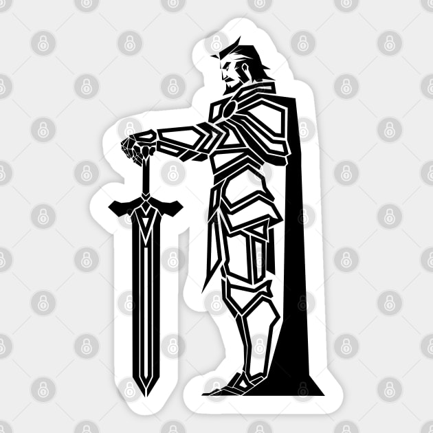 Cartoon White Knight Sticker by AdiDsgn